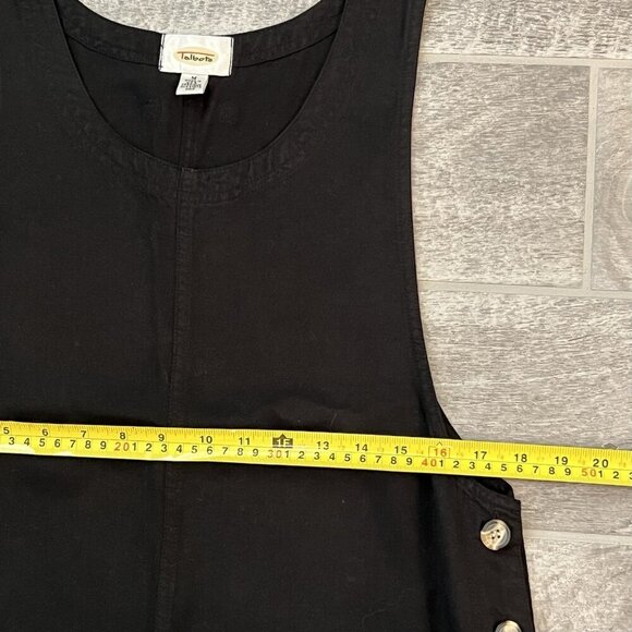 Talbots Women’s Overall Dress Long Size Medium Tencel Maxi Tank Jumper Black - Picture 8 of 9